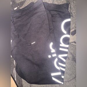 Calvin Klein Black Joggers with White Logo